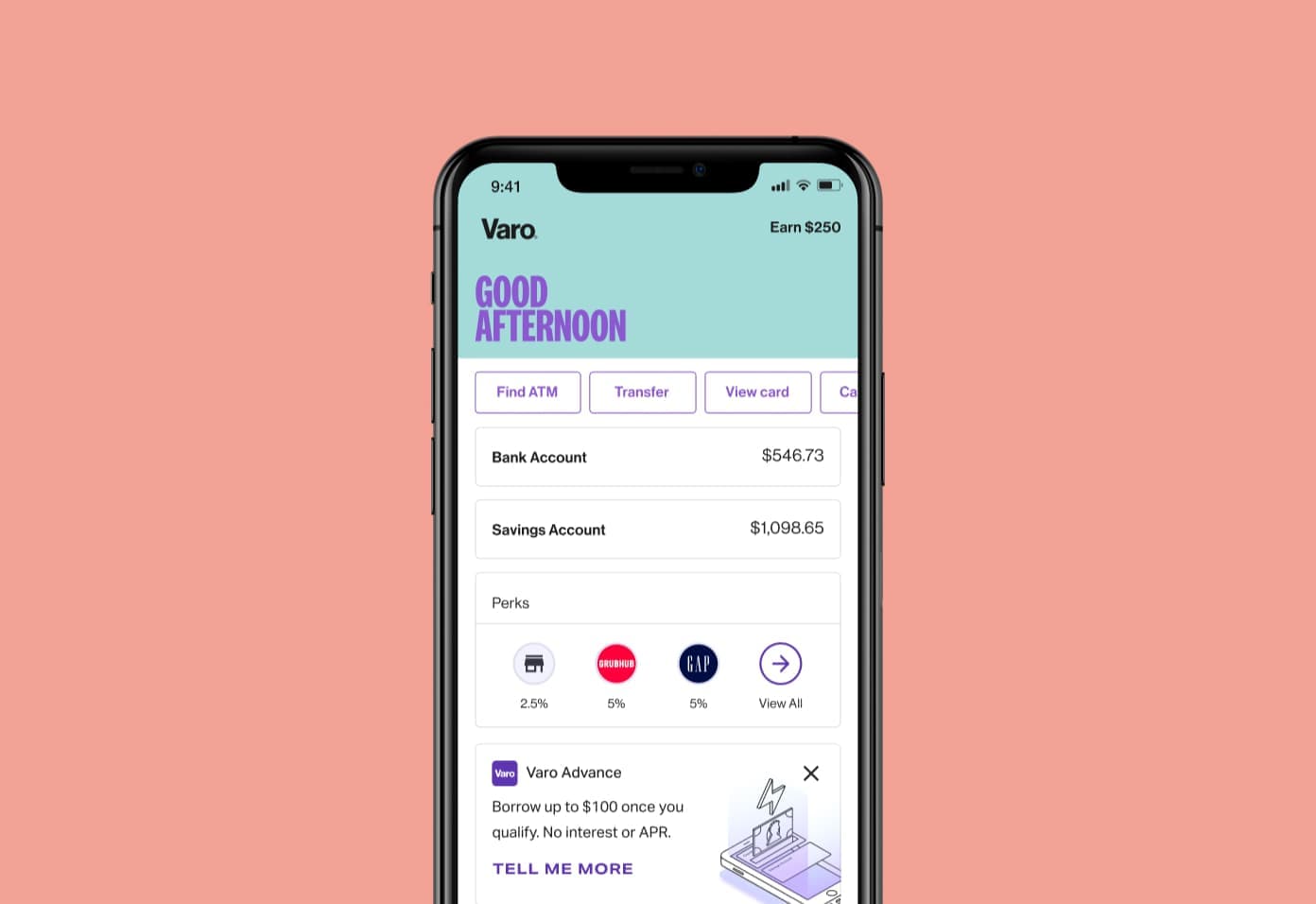 varo app home screen
