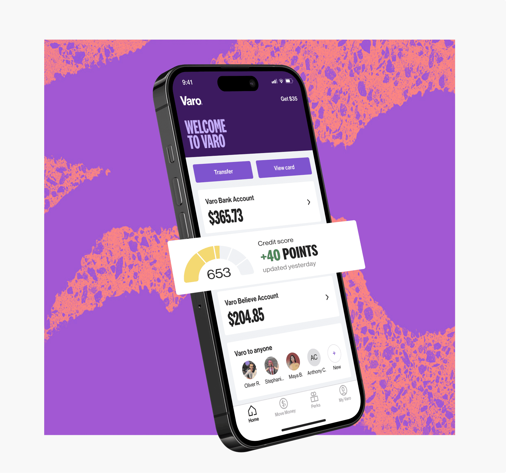 Cell phone with app displayed